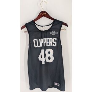 Rec & Parks NBA Los Angeles Clippers Basketball Reversible Jersey Black White‎ S